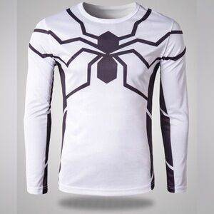 Hero 3D Digital Hot Fashion Long Sleeve Black Spider Comfortable Sports T-shirt